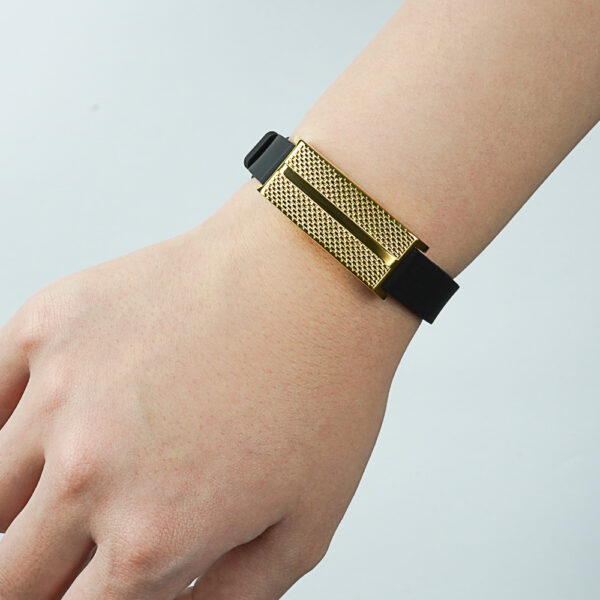 Bracelete  Author K. Dourado  P em Silicone Preto - Image 3