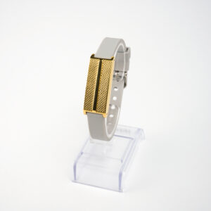 Bracelete  Author K. Dourada P em Silicone Cinza