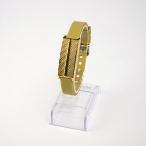 Bracelete  Author K. Dourada P em Silicone Bege