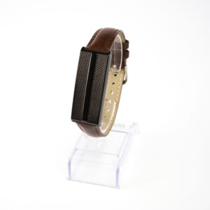 Bracelete Author K. Preto G em Couro Marrom