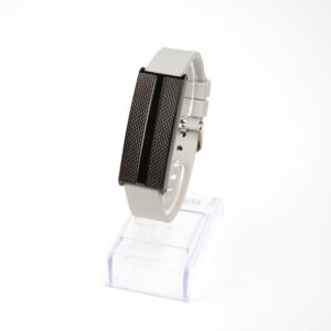 Bracelete  Author K. Preto G em Silicone Cinza