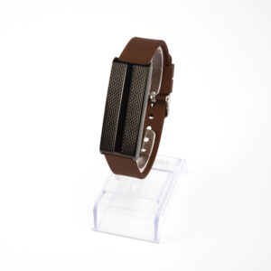 Bracelete Author K. Preto G em Silicone Marrom