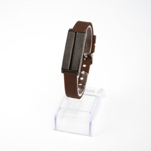 Bracelete Author K. Preto P em Silicone Marrom